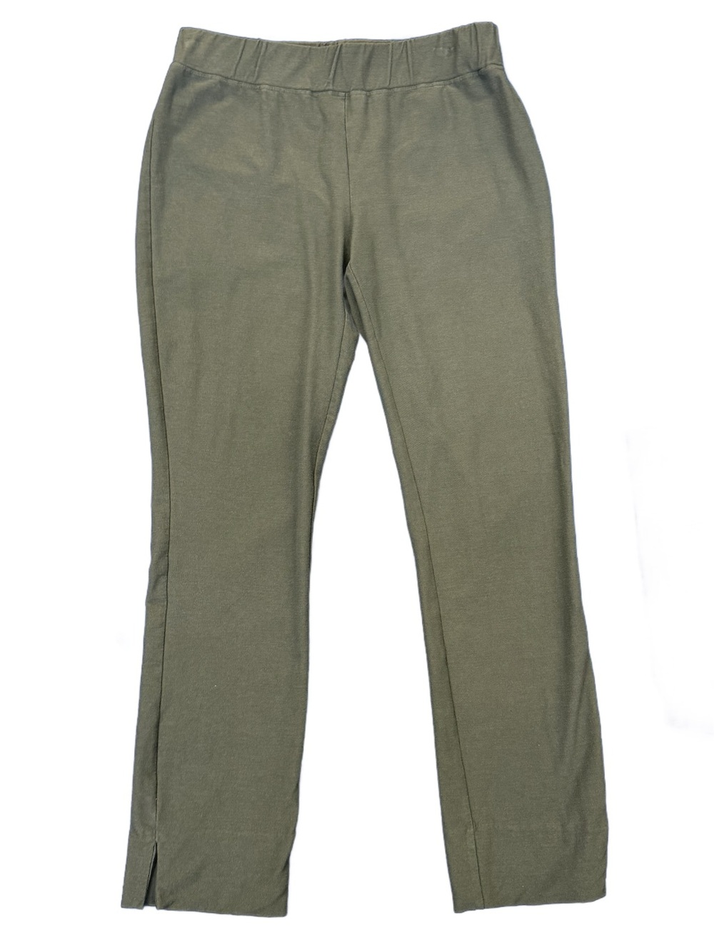 Eileen Fisher Washable Stretch Crepe Slim Ankle Pants Olive Green XS Fall 2016